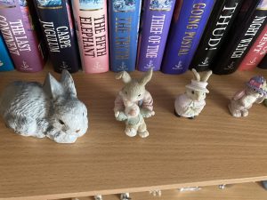 Four rabbit ornaments