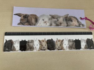 Rabbit bookmark and rabbit ruler